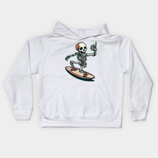 Surfing Skeleton 2 Kids Hoodie